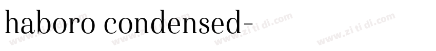 haboro condensed字体转换